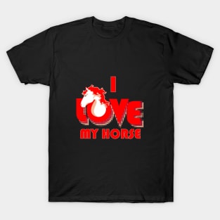 I love my horse cool retro design T-Shirt